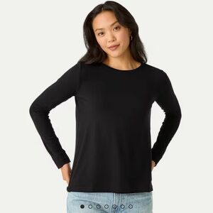 Bombas Womens Crew Neck Short Sleeve Merino Wool Blend Shirt - Rare Size L